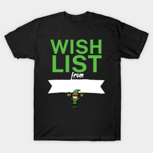 Wish list from T-Shirt